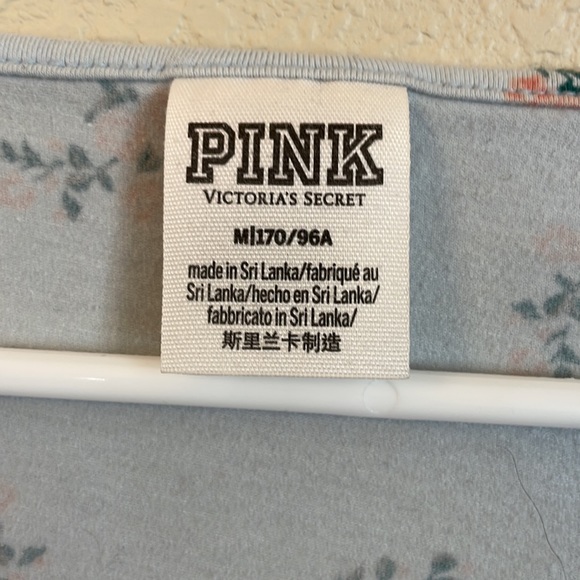 Victoria’s Secret PINK Baby Blue Floral Bodysuit - Size M - Picture 2 of 5